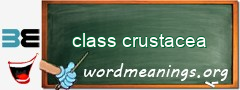 WordMeaning blackboard for class crustacea